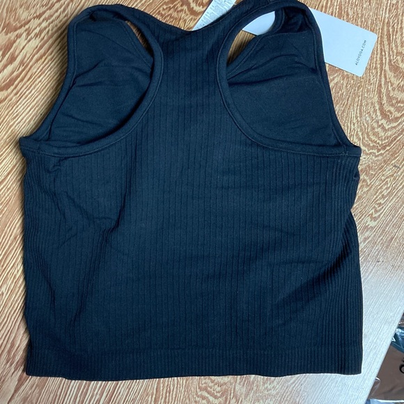 ALo Yoga Black Ribbed Racerback Tank - Picture 2 of 4